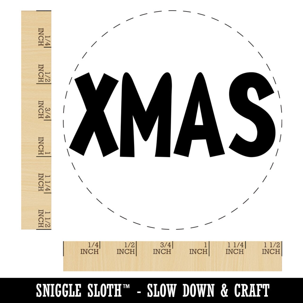 Xmas Christmas Fun Text Self-Inking Rubber Stamp for Stamping Crafting Planners
